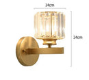GobekUsa Crystal Sconce Light Gold Black Metal Glass Lampshade Wall Fixture