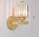 GobekUsa Crystal Sconce Light Gold Black Metal Glass Lampshade Wall Fixture