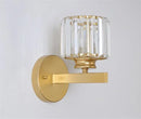 GobekUsa Crystal Sconce Light Gold Black Metal Glass Lampshade Wall Fixture
