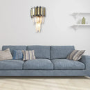 GobekUsa Modern Tiered Crystal Sconce Light Fixture - 3 Lights, Bedroom Wall Lighting