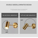 Modern gold & black cylindrical led wall lamp for living room by Decorbites