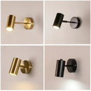 Modern gold & black cylindrical led wall lamp for living room by Decorbites