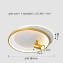 GobekUsa Dimmable LED Ceiling Lights with Remote Control, Modern Gold/Black Spotlights