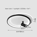 GobekUsa Dimmable LED Ceiling Lights with Remote Control, Modern Gold/Black Spotlights