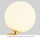 GobekUsa Glass Ball LED Desk Lamp: Modern Nordic Lighting for Bedroom, Living Room & More.