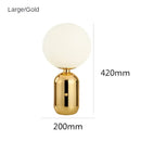 GobekUsa Glass Ball LED Desk Lamp: Modern Nordic Lighting for Bedroom, Living Room & More.