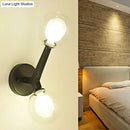 GobekUsa Modern Double Globe Wall Lamp - Glass Shade Sconce Light Fixture in Gold/Black Finish for Corridor
