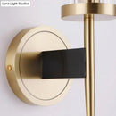 GobekUsa Gold Fluted Glass Wall Mount Lamp - Simple Cylinder Light Fixture