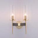 GobekUsa Gold Fluted Glass Wall Mount Lamp - Simple Cylinder Light Fixture