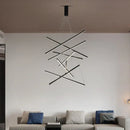 GobekUsa Aluminum Ceiling Chandelier with Changeable LED Shape for Stairway and Living Room