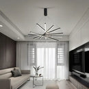 GobekUsa Aluminum Ceiling Chandelier with Changeable LED Shape for Stairway and Living Room