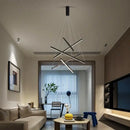 GobekUsa Aluminum Ceiling Chandelier with Changeable LED Shape for Stairway and Living Room