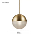 GobekUsa Glass Ball LED Pendant Light - Gold Minimalist Nordic Hanging Lamp
