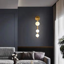 GobekUsa Glass Ball Wall Lights Living Room Coffee Shop Gold Black Pearl Mirror Light