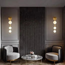 GobekUsa Glass Ball Wall Lights Living Room Coffee Shop Gold Black Pearl Mirror Light