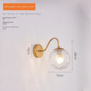 Modern gold & black glass ballight led wall lamp bedroom sconce by Decorbites