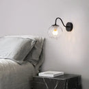 Modern gold & black glass ballight led wall lamp bedroom sconce by Decorbites