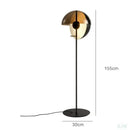 GobekUsa Glass Hemisphere LED Floor Lamp for Bedroom Living Room, High-end Decor Lighting