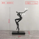 GobekUsa Golden Man Dancing Crystal Ball Acrobatic Sculpture Figure for Home Decor