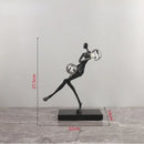 GobekUsa Golden Man Dancing Crystal Ball Acrobatic Sculpture Figure for Home Decor