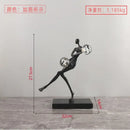 GobekUsa Golden Man Dancing Crystal Ball Acrobatic Sculpture Figure for Home Decor