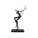 GobekUsa Golden Man Dancing Crystal Ball Acrobatic Sculpture Figure for Home Decor