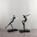 GobekUsa Golden Man Dancing Crystal Ball Acrobatic Sculpture Figure for Home Decor
