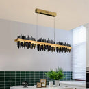 GobekUsa Iceberg Design LED Chandelier - Modern Dining Room & Kitchen Island Lighting