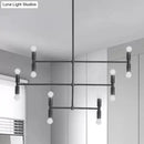 GobekUsa Modern LED Island Light: Multi-Layer Gold/Black Hanging Pendant with Rotatable Arms - Ideal for Living Room