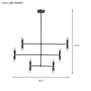GobekUsa Modern LED Island Light: Multi-Layer Gold/Black Hanging Pendant with Rotatable Arms - Ideal for Living Room