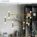GobekUsa Modern LED Island Light: Multi-Layer Gold/Black Hanging Pendant with Rotatable Arms - Ideal for Living Room