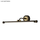 GobekUsa Contemporary LED Tubular Wall Sconce with Adjustable Arm - Black/Brass Metal Vanity Light Fixture