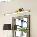 GobekUsa Contemporary LED Tubular Wall Sconce with Adjustable Arm - Black/Brass Metal Vanity Light Fixture
