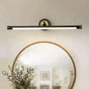 GobekUsa Contemporary LED Tubular Wall Sconce with Adjustable Arm - Black/Brass Metal Vanity Light Fixture