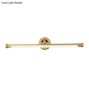 GobekUsa Contemporary LED Tubular Wall Sconce with Adjustable Arm - Black/Brass Metal Vanity Light Fixture