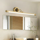 GobekUsa Contemporary LED Tubular Wall Sconce with Adjustable Arm - Black/Brass Metal Vanity Light Fixture