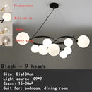 GobekUsa Black Magic Bean Ceiling Chandelier with Golden Lamp Body Glass Pendant Light