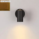 GobekUsa Black/Gold Metallic Tube Wall Sconce with LED Light for Bedside