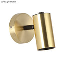 GobekUsa Black/Gold Metallic Tube Wall Sconce with LED Light for Bedside