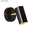 GobekUsa Black/Gold Metallic Tube Wall Sconce with LED Light for Bedside