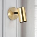 GobekUsa Black/Gold Metallic Tube Wall Sconce with LED Light for Bedside