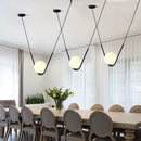 GobekUsa Golden Black Perle Trio Pendant - Metal G9 LED Linear Dining Light