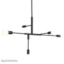GobekUsa Cross Style 5-Head Pendant Light in Gold and Black Finish for Modern Home Decor