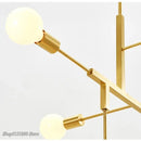 GobekUsa Cross Style 5-Head Pendant Light in Gold and Black Finish for Modern Home Decor
