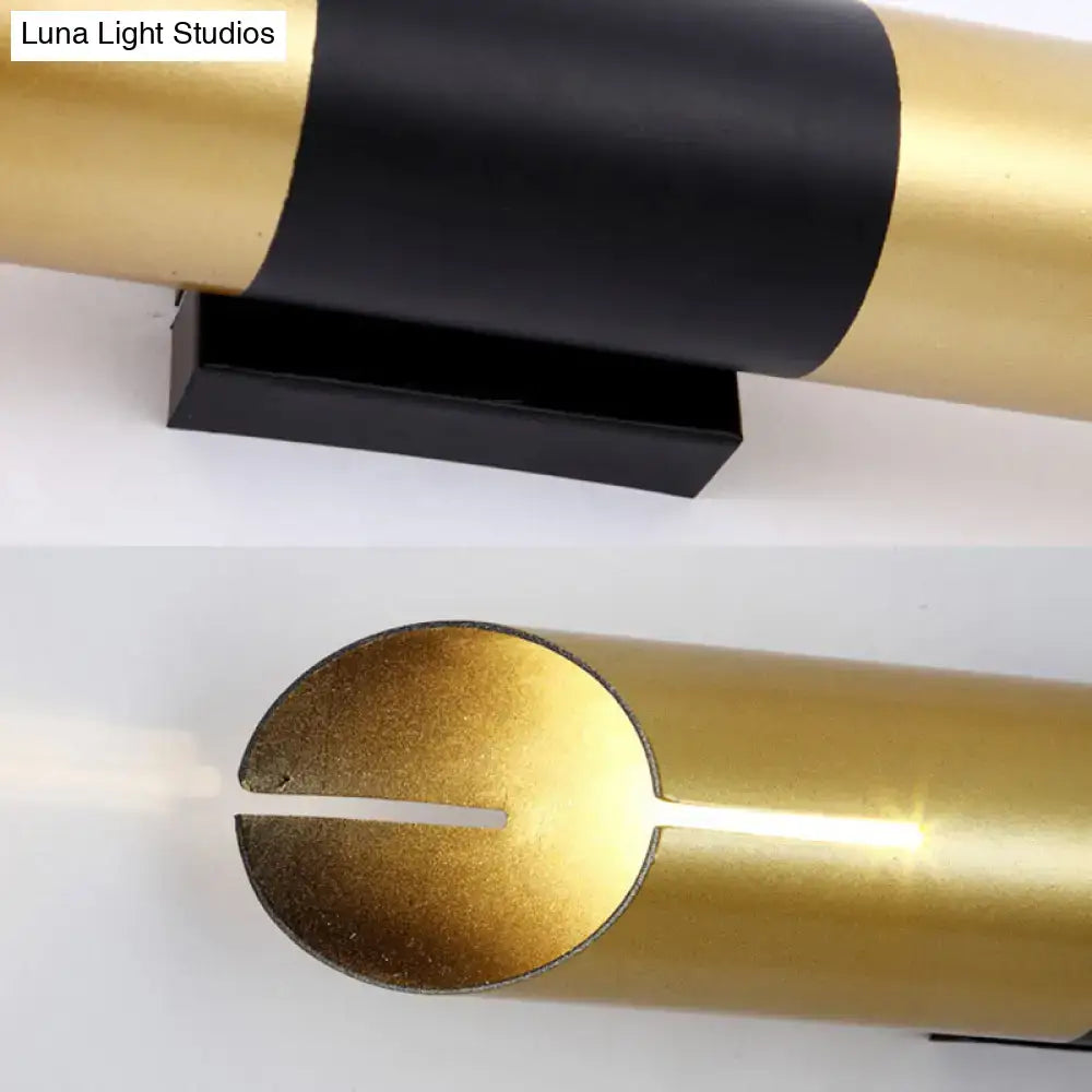 GobekUsa Modern Rotatable Cylinder Wall Sconce with Integrated LED Golden Lighting, photo 3 of 5