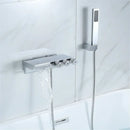 GobekUsa Gold/Black Tub Shower Set Wall Mount Waterfall Mixer Tap Brass Rotatable