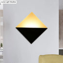 GobekUsa 8" Contemporary LED Wall Lamp - Acrylic Shade, Black/White Square Wall Sconce Light