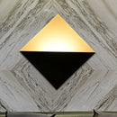 GobekUsa 8" Contemporary LED Wall Lamp - Acrylic Shade, Black/White Square Wall Sconce Light