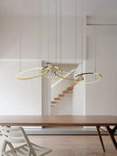 GobekUsa Gold Stainless Steel Circles Pendant Lights for Dining Room Home Decor