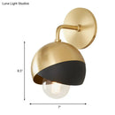 GobekUsa Modern Gold LED Wall Sconce - Metal Global Light Fixture for Study Room
